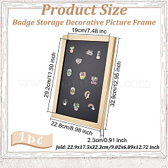 Wood & Plastic Rectangle Photo Frame Stand&nbsp;DJEW-WH0072-13B-03