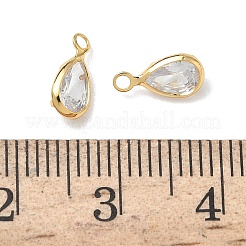 Brass with Cubic Zirconia Pendants&nbsp;KK-Z136-16G-01