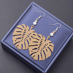 Leaf Alloy Resin Dangle Earrings&nbsp;FS-WG59108-01