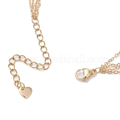 Leaf 304 Stainless Steel Multi Layered Link ChainToe Ring Anklets for Women&nbsp;AJEW-AN00666