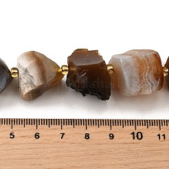 Raw Rough Natural Grey Agate Beads Strands&nbsp;G-Z087-B20