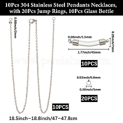 10Pcs 304 Stainless Steel Pendants Necklaces&nbsp;NJEW-SC0001-42