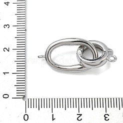 Oval Brass Fold Over Clasps&nbsp;KK-Z143-20P