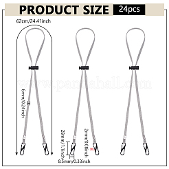 24Pcs Plastic Hat Flexible Removable Chin Cord&nbsp;FIND-FG0004-90