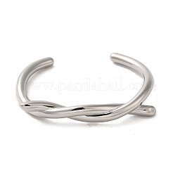 Non-Tarnish 304 Stainless Steel Wire Wrap Cuff Bangles&nbsp;BJEW-Q773-06C-P