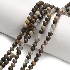 Natural Volcanic Agate Beads Strands&nbsp;G-G305-A01-4mm