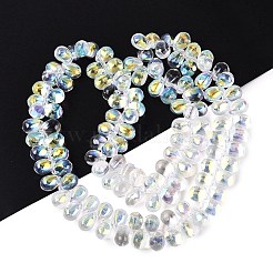Electroplate Transparent Glass Beads Strands&nbsp;GL-N005-02A-B01