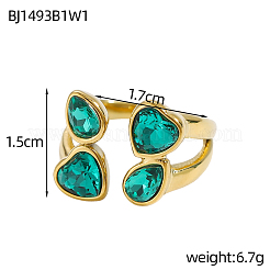 304 Stainless Steel Pave Cubic Zirconia Cuff Bangles for Women&nbsp;STAS-OY012-37G
