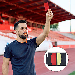 Imitation Leather Football Match Referee Red and Yellow Cards&nbsp;AJEW-WH0481-498
