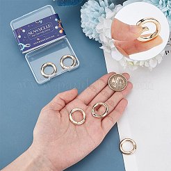 6Pcs Brass Spring Gate Rings&nbsp;KK-SC0004-72
