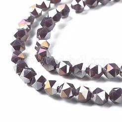 Electroplate Opaque Glass Beads Strands&nbsp;X-EGLA-T019-05D