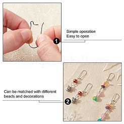 100Pcs 2 Style 304 Stainless Steel Hoop Earrings Findings&nbsp;STAS-CN0001-04