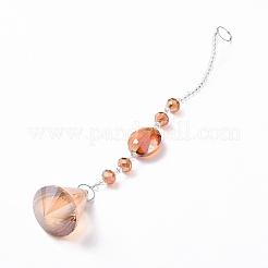 Crystal Teardrop Beaded Wall Hanging Decoration Pendant Decoration&nbsp;HJEW-G019-01F
