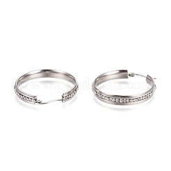 304 Stainless Steel Geometric Hoop Earrings for Women&nbsp;STAS-D171-33C-P