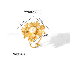Imitation Pearl Flower Irregular Vintage Stud Earring and Cuff Rings&nbsp;HQ5475-1