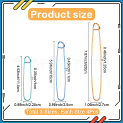 12Pcs 3 Styles Aluminum Yarn Stitch Holders for Knitting Notions&nbsp;AJEW-SP0003-79