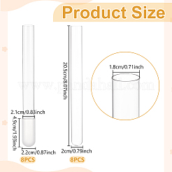 8Pcs Glass Test Tube&nbsp;AJEW-UN0005-47