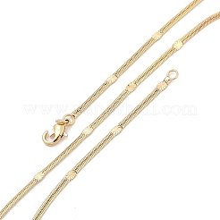 2.5mm Rack Plating Brass Herringbone Chain Necklaces for Women Men&nbsp;MAK-L044-19G