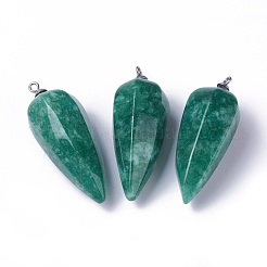 Natural Mixed Gemstone Pointed Pendants&nbsp;G-E541-10