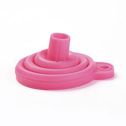 Portable Foldable Silicone Funnel Hopper&nbsp;AJEW-WH0104-40C