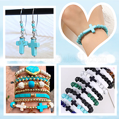 90Pcs 3 Colors Synthetic Turquoise Beads&nbsp;DIY-SC0022-92