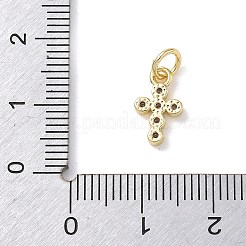Brass Micro Pave Cubic Zirconia Charms&nbsp;KK-L268-015G-B