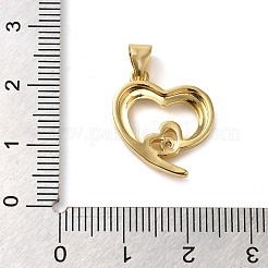 Brass Clear Glass Pendants&nbsp;KK-M099-06G