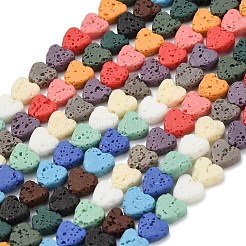 Synthetic Lava Rock Beads Strands&nbsp;G-A317-C01-01