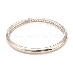 Brass Micro Pave Cubic Zirconia Bangles&nbsp;BJEW-F416-02P
