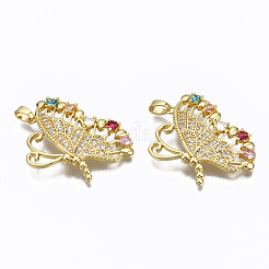 Brass Micro Pave Cubic Zirconia Pendants&nbsp;ZIRC-N039-153-NF