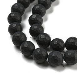 Natural Black Onyx Beads Strands&nbsp;G-D710-8mm-06