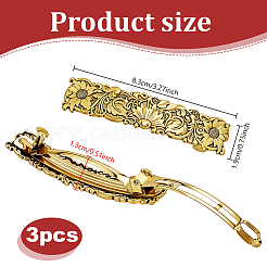 3Pcs Alloy Hair Barrettes for Women&nbsp;PHAR-PH0001-26