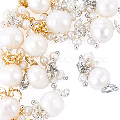12Pcs 3 Colors Potato Natural Cultured Freshwater Pearl Pendants&nbsp;PALLOY-TA00387