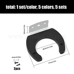 5 Sets 5 Colors Silicone Wall Mounted Rack for Handheld Wireless Microphone&nbsp;AJEW-CA0003-52