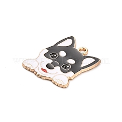 Animal Puppy Alloy Enamel Pendants&nbsp;FIND-V001-03G-01