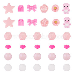 60Pcs Silicone Beads for DIY Big Themed Jewelry&nbsp;SIL-TA0003-37