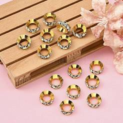 Brass Rhinestone Spacer Beads&nbsp;RSB094-1G
