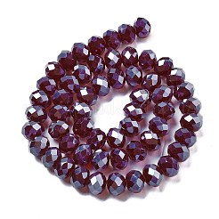 Electroplate Transparent Glass Beads Strands&nbsp;EGLA-XCP0001-16