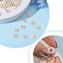 40Pcs 2-Hole Alloy Enamel Flat Round Buttons&nbsp;BUTT-CA0001-36LG