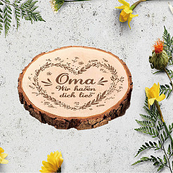 Carved Wood Round Sheets&nbsp;AJEW-WH0362-005
