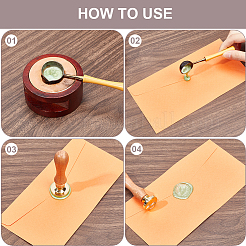 3 Styles Graduation Theme Golden Tone Brass Wax Seal Stamp Head&nbsp;AJEW-CP0007-50A-04