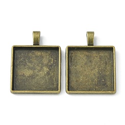 Alloy Pendant Cabochon Settings&nbsp;PALLOY-N0088-06AB-NF