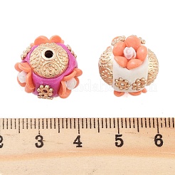 Alloy with Resin Handmade Indonesia Beads&nbsp;FIND-Q106-52