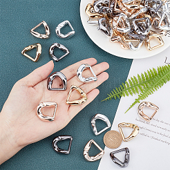 30Pcs 120Pcs 4 Colors UV Plating ABS Plastic Linking Rings&nbsp;CCB-PH0001-14