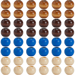 80Pcs 4 Colors Spray Painted Wood Beads&nbsp;WOOD-PA0001-07