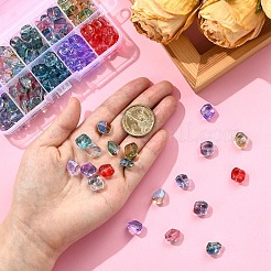 150Pcs 10 Colors Baking Paint Transparent Glass Beads&nbsp;DGLA-YW0001-38