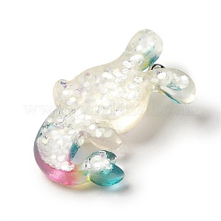 Mermaid Theme Transparent Resin Pendants&nbsp;RESI-P029-08P-A