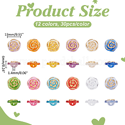 360Pcs 12 Colors Acrylic & Resin Buttons&nbsp;DIY-ME0001-75