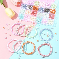850Pcs Crackle Glass Beads Strands&nbsp;GLAA-FS0002-08
