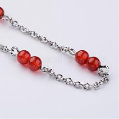 304 Stainless Steel Chain Anklets&nbsp;AJEW-AN00170